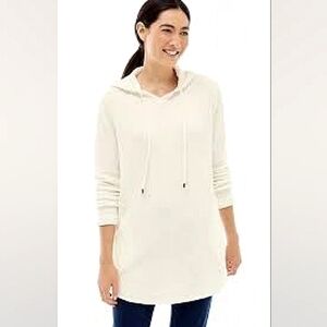 Pure J Jill Women's Wrinkle Textured Hoodie Pullover  Plus Size